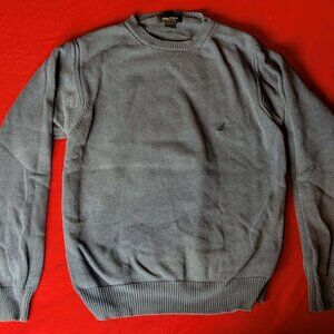 Nautica Men's Cotton Crewneck Sweater - Small - Heather Blue